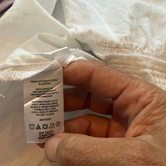 LOFT Tie neck‎ tasseled bib blouse- worn once- excellent condition - Picture 10 of 10